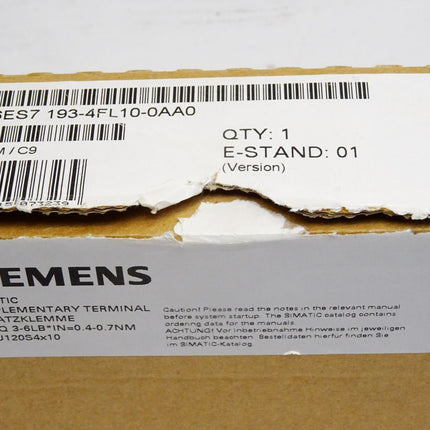 Siemens 6ES7193-4FL10-0AA0 / 6ES7 193-4FL10-0AA0 / Neu OVP