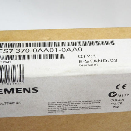 Siemens 6ES7370-0AA01-0AA0 6ES7 370-0AA01-0AA0 / Neu OVP versiegelt