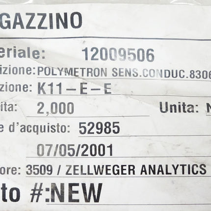 Zellweger Analytics Polymetron Sensor Conductor 8306.8