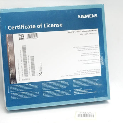 Siemens 6ES7672-7FC01-0YA0 6ES7 672-7FC01-0YA0 S7-1500 Failsafe Software Controller CPU 1507S / Neu OVP