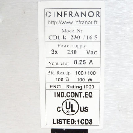 Infranor CD1-k 230/16.5 / 3x230VAC 8.25A / CANopen amplifier