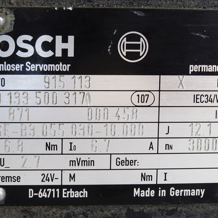 Bosch Bürstenloser Servomotor 0133500317 SE-B3.055.030-10.000 3000min-1