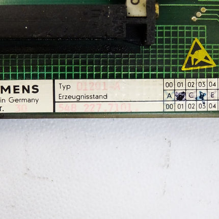 Siemens 6ES5921-3WB11 6ES5 921-3WB11 01201-A 5482277101.00 Zentralbaugruppe E:E