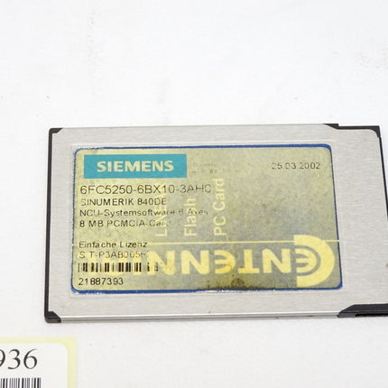 Siemens 6FC5250-6BX10-3AH0 Sinumerik 840DE PC-Card