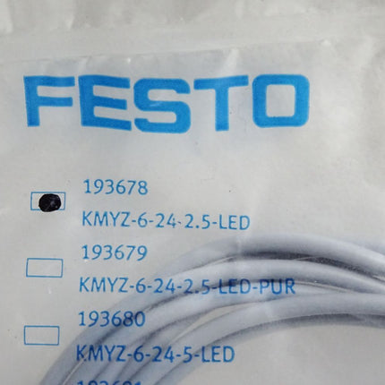 Festo 193678 KMYZ-6-24-2.5-LED Steckdosenkabel / Neu OVP