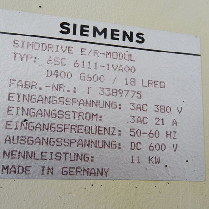 Siemens Simodrive E/R-Modul 6SC6111-1VA00 DEFEKT