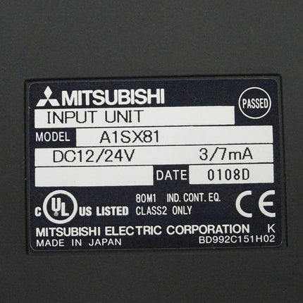 Mitsubishi A1SX81 Eingabeeinheit DC 12/24V // 3/7mA // A1S