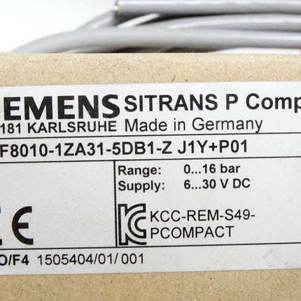 Siemens Sitrans P Messumformer Compact 7MF8010-1ZA31-5DB1-Z J1Y+P01 / Neu OVP