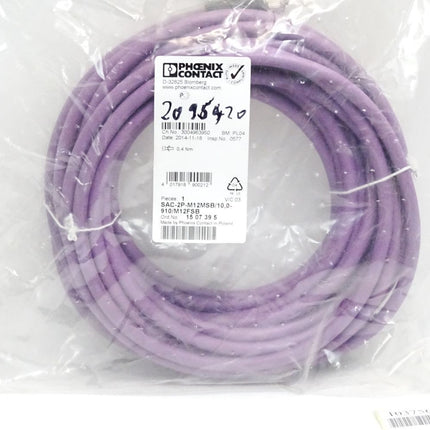 Phoenix Contact 1507395 SAC-2P-M12MSB/10,0-910/M12FSB Bussystem-Kabel / Neu OVP