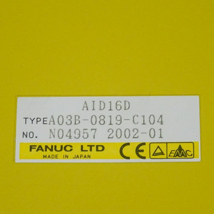 Fanuc A03B-0819-C104 Digital Input Module AID16D N04957 2002-01 neu