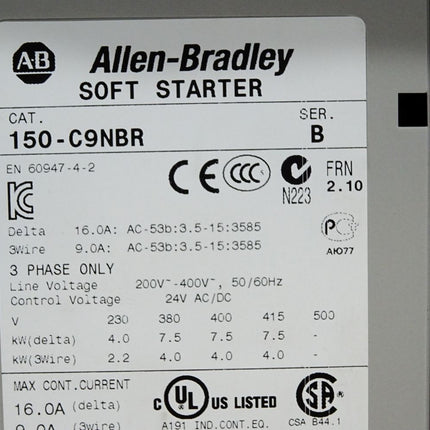 Allen-Bradley Smart Motor Controller 150-C9NBR