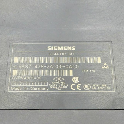 Siemens 6ES7478-2AC00-0AC0 Simatic M7 6ES7 478-2AC00-0AC0 E:01