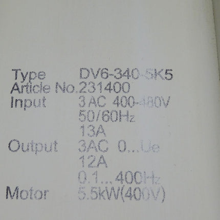 Moeller DV6-340-5K5 / 231400 / 400-480V / Vektor Frequenzumrichter