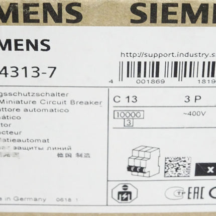 Siemens Leitungsschutzschalter 5SY4313-7 / Neu OVP