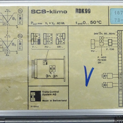 STÄFA CONTROL SYSTEM AG / SCS-Klimo RDK99 Control Board