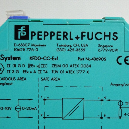 Pepperl+Fuchs 43690 S KFD0-CC-Ex1 Strom-/Spannungsmessumformer