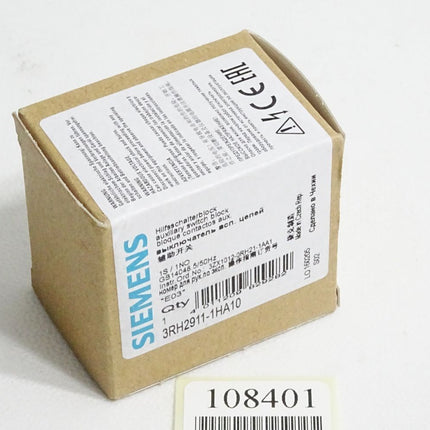 Siemens Hilfsschalterblock 3RH2911-1HA10 / Neu OVP