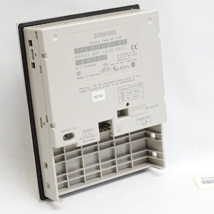 Siemens Front + Backcover Rückschale Panel OP7-PP OP7-DP OP7-DP12 A5E00076354 750104002 6AV3607-1JC sehr guten Zustand