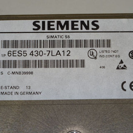 SIEMENS Simatic S5 6ES5 430 7LA12 / 6ES5430-7LA12 E:01 E:13