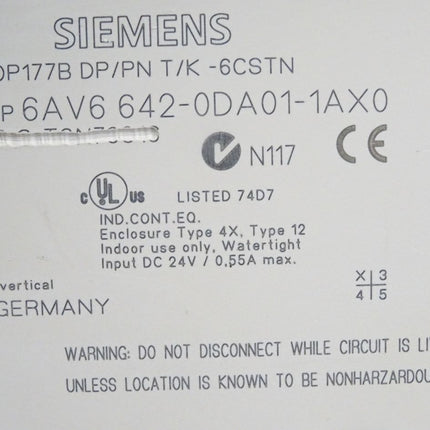 Siemens Backcover Rückschale Panel OP177B DP/PN T/K-6 CSTN 6AV6642-0DA01-1AX0 6AV6 642-0DA01-1AX0