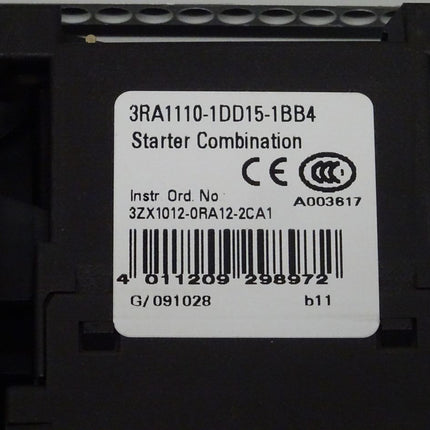 Siemens 3RA1110-1DD15-1BB4 / 3RA1 110-1DD15-1BB4 Starter Combination