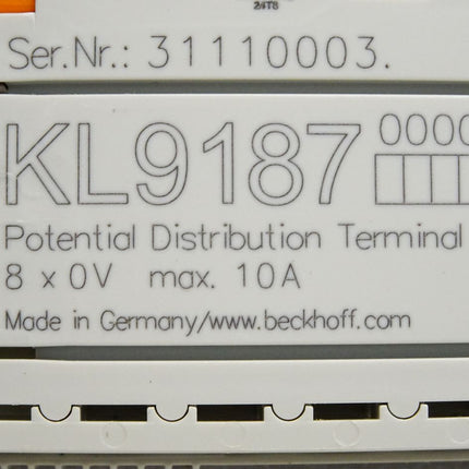 Beckhoff KL9187 Potenzialverteilungsklemme