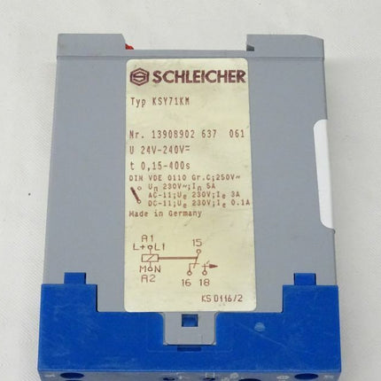 Schleicher KSY71KM Zeitrelais 0,15-400s / 24-240V / 13908902