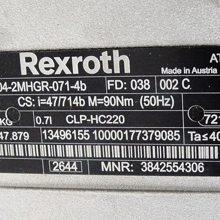 Rexroth Getriebemotor 13496159 0.37kW 1400/1680 r/min i47.879 GKR04-2MHGR-071-4b