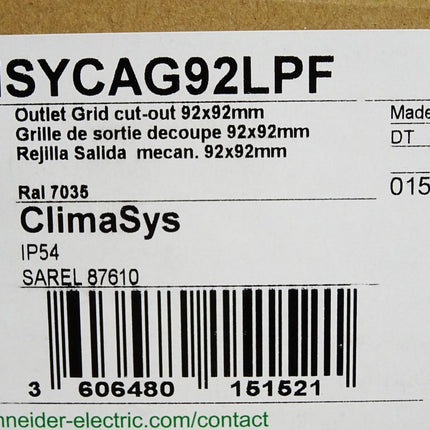 Schneider Electric ClimaSys Austrittsgitter NSYCAG92LPF / Neu OVP