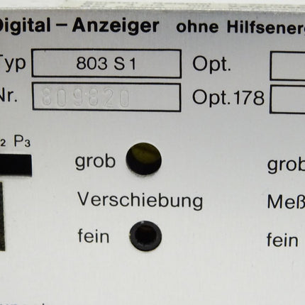 Knick Digital-Anzeiger ohne Hilfsenergie 803S1