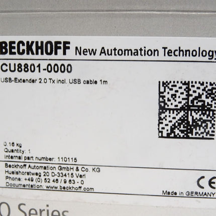 Beckhoff CU8801-0000 USB-Verlängerung / Neu OVP