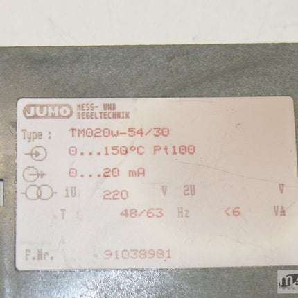 Jumo TM020W-54/30 Messumformer / Temperaturbegrenzer TM0 20W-54/30