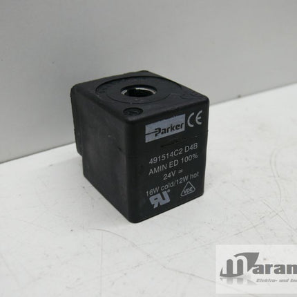 Parker 491514C2 D4B AMIN ED Magnetventil Solenoid 24V 16W cold/12W hot