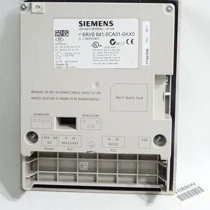 Siemens Panel OP77B 6AV6641-0CA01-0AX0 6AV6 641-0CA01-0AX0