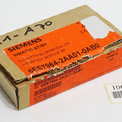 Siemens 6ES7964-2AA01-0AB0 6ES7 964-2AA01-0AB0  IF964-DP Interface module DP master for S7-400