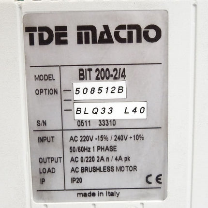 TDE Macno BIT-200-2/4 -508512B -BLQ33 L40