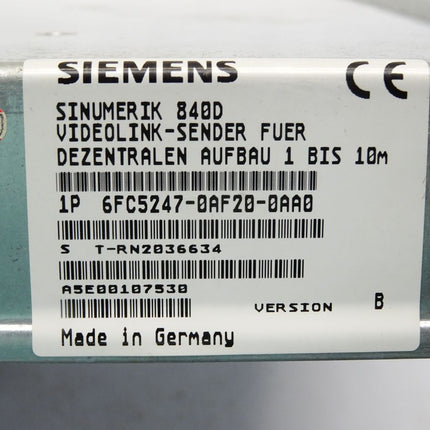 Siemens Sinumerik 840D 6FC5247-0AF20-0AA0 version B