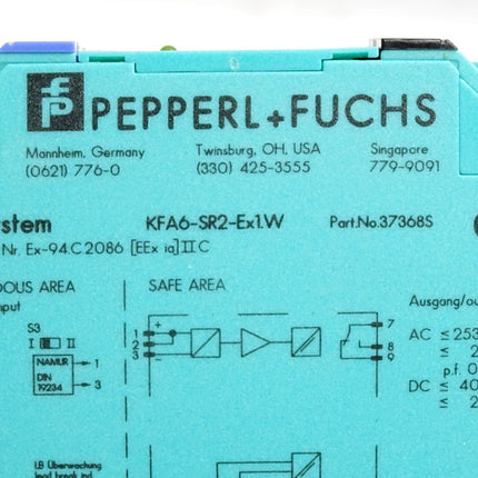 Pepperl+Fuchs K-System 37368 S KFA6-SR2-Ex1.W