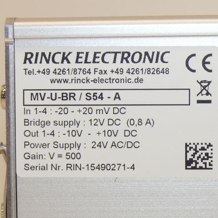 NEU Rinck ELectronic MV-U-BR / S54-A Messverstärker