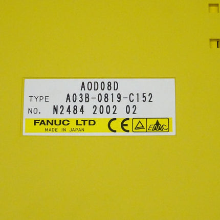 Fanuc A0D08D digitale Ausgabeeinheit A03B-0819-C152 // N2484 2002 02 NEU