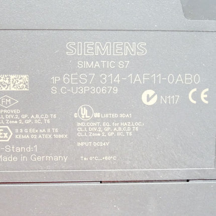 Siemens S7-300 CPU314 6ES7314-1AF11-0AB0 6ES7 314-1AF11-0AB0