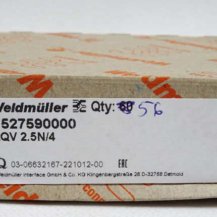 Weidmüller 1527590000 ZQV 2.5N/4 Querverbinder / Inhalt:56 Stück / Neu OVP