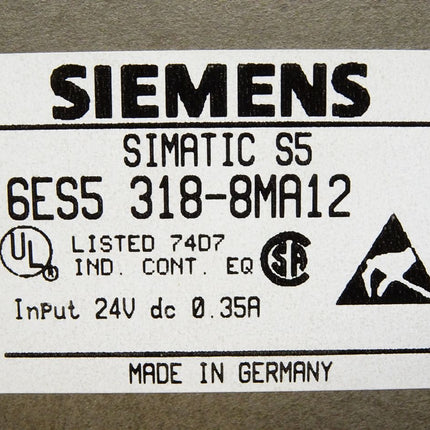 Siemens 6ES5318-8MA12 / 6ES5 318-8MA12 / Neu OVP