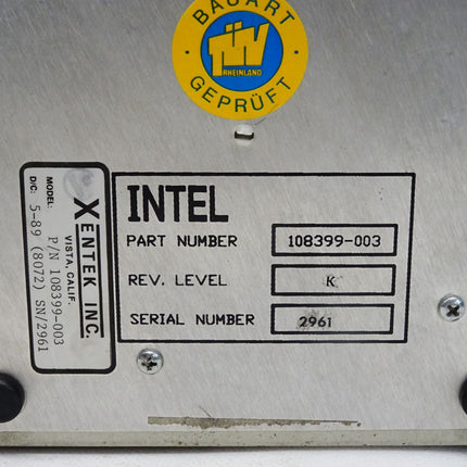 Xentek 108399-003 Intel Power Supply