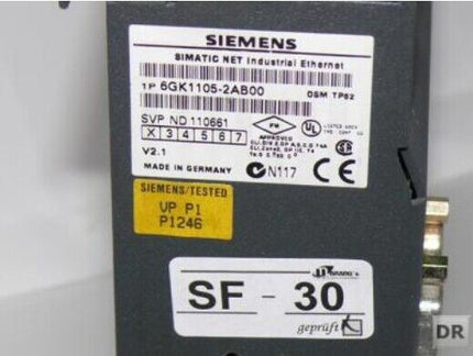 Siemens 6GK1105-2AB00 / 6GK1 105-2AB00 OPTICAL SWITCH NET TP62 / E:02 V2.1