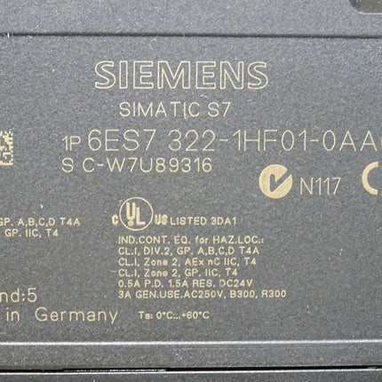 Siemens S7-300 SM322 6ES7322-1HF01-0AA0 6ES7 322-1HF01-0AA0