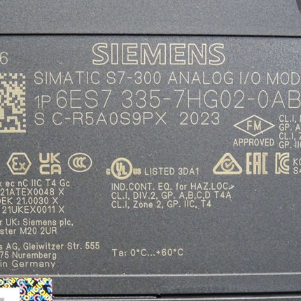 Siemens S7-300 SM335 6ES7335-7HG02-0AB0 / 6ES7 335-7HG02-0AB0 Neu