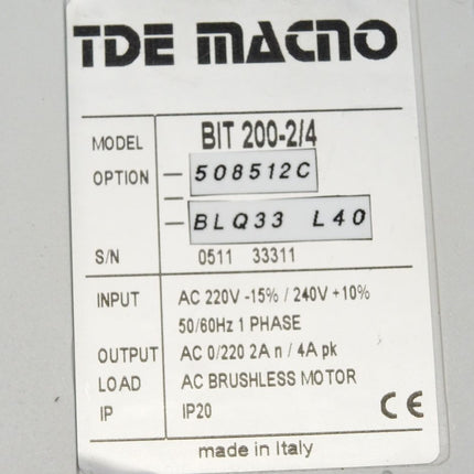 TDE Macno BIT-200-2/4 -508512C -BLQ33 L40