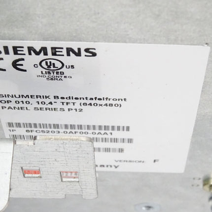 Siemens Bedientafel OP10 6FC5203-0AF00-0AA1 Version F + PCU 6FC5210-0DF00-0AA2