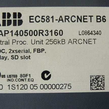 ABB EC581-ARCNET B / 1SAP140500R3160 / CPU 256kB / Neu OVP